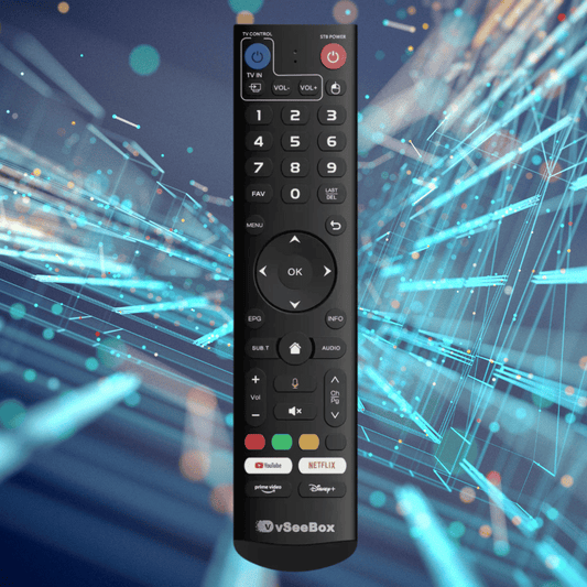 vSeeBox V5 Pro Bluetooth voice remote – included with Android TV box